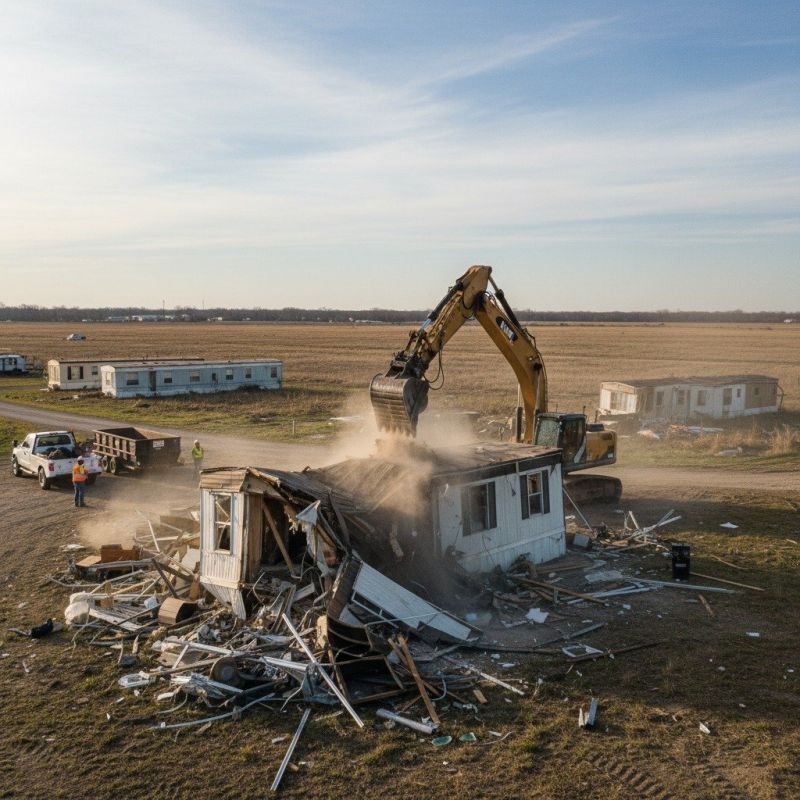 Trailer Home Demolition in Katy, TX